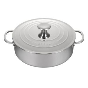 Le Creuset 3 Qt. Tri-Ply Stainless Steel Saucepan with Lid