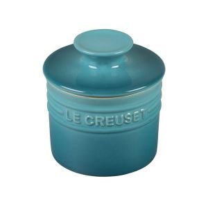 Stoneware Butter Crock in Caribbean Blue by LeCreuset 