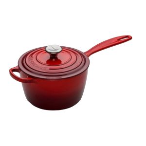 Le Creuset 2.25 Qt. Signature Enameled Cast Iron Saucepan with Stainless Steel Knob | Cerise/Cherry Red