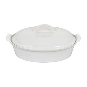 Le Creuset 4 Qt. Oval Heritage Covered Casserole | White
