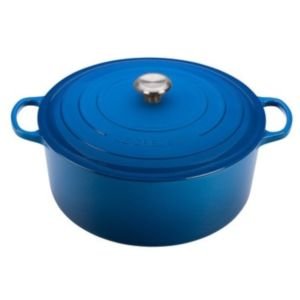 Le Creuset 13.25 Qt. Round Signature Cast Iron French Oven with Stainless Steel Knob | Marseille Blue