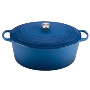 Le Creuset 15.5 Qt. Oval Signature Dutch Oven with Stainless Steel Knob | Marseille Blue
