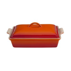 4-Quart Heritage Covered Rectangular Casserole - Flame - PG07053A-332