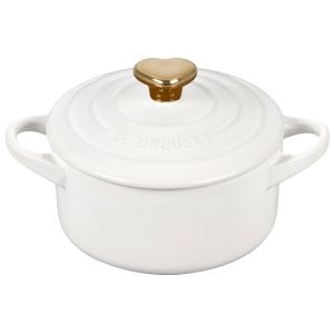 Le Creuset 8oz Mini Round Cocotte with Gold Heart Knob