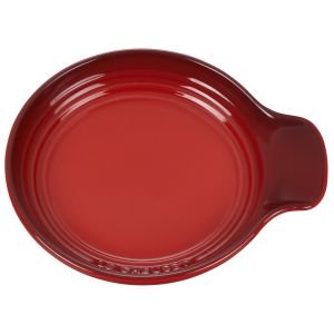 NWT Le Creuset Stoneware 10-Inch Spoon Rest Cerise Red