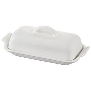 Le Creuset Heritage Butter Dish | White