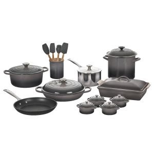 Le Creuset 20-Piece Mixed Material Cookware Set (Oyster)