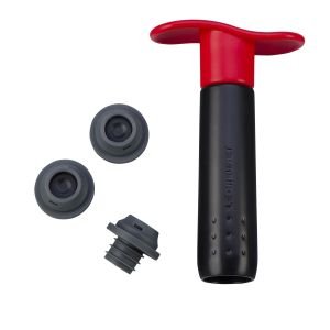 Le Creuset Wine Pump + 3 Stoppers | Cerise/Cherry Red