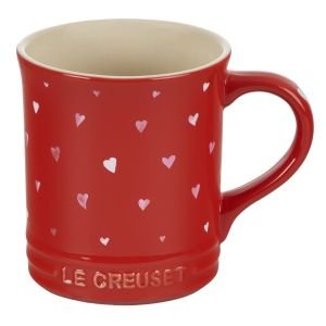 Le Creuset L'Amour Collection 14oz Mug - Cerise With Heart Applique
