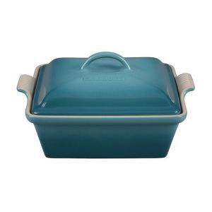 Le Creuset Le Creuset Heritage Stoneware Casserole Dish w/ Lid - Square 2.5 Qt. - Caribbean Blue (PG08053A-2317)