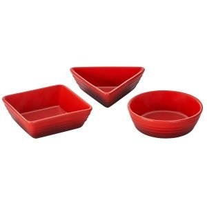 Le Creuset Set of 3 Tapas Dishes | Cerise/Cherry Red