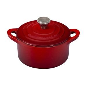 Le Creuset 10.5 Oz Mini Cocotte with Stainless Steel Knob | Cerise/Cherry Red