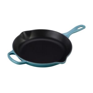 Le Creuset Cast Iron Signature Caribbean Blue Skillet - LS2024-2617