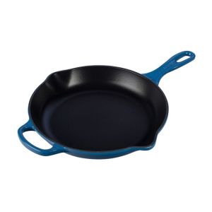 Le Creuset Signature Cast-Iron Skillet, 10.25", in Marseille Blue