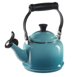 LeCreuset Caribbean Blue Tea Kettle 1.25 quart