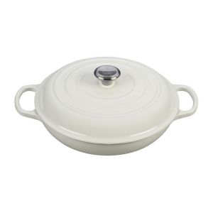 Le Creuset Braiser 3.5 Quart - Signature Series - White (LS2532-3016SS)