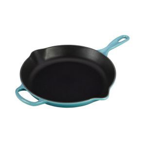 Le Creuset Signature Cast-Iron Skillet,  11.75", in Caribbean Blue: LS2024-3017