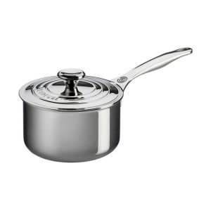 Le Creuset Tri-Ply Stainless Steel Saucepan with Lid | 2 Qt