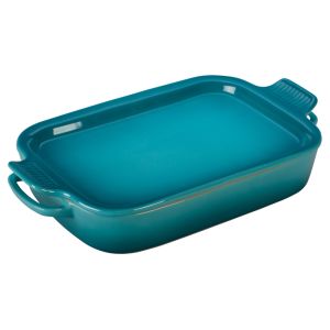 Le Creuset 2.75 Qt. Rectangular Heritage Baking Dish with Platter Lid | Caribbean Blue