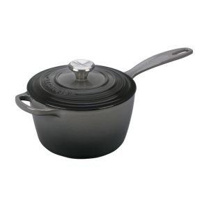 Le Creuset 2.25 Qt. Signature Enameled Cast Iron Saucepan with Stainless Steel Knob | Oyster Grey