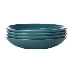 Le Creuset 8.5” Pasta Bowl Set of Four (Caribbean Blue)
