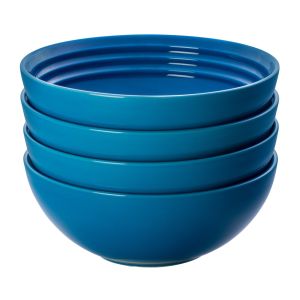 Le Creuset 22oz Soup Bowls - Set of 4 | Marseille Blue