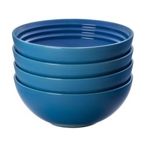 Le Creuset 22oz Soup Bowl Set of Four (Marseille Blue)