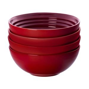 Le Creuset Bowl Set of Four (Cerise/Cherry Red)