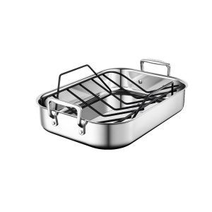 Le Creuset Stainless Steel Roasting Pan with Nonstick Rack