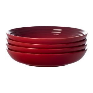 Le Creuset 8.5" Pasta Bowls - Set of 4 | Cerise/Cherry Red