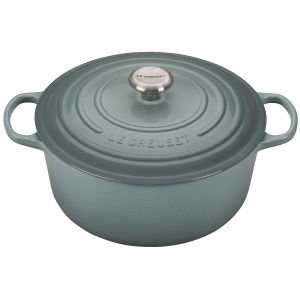 Le Creuset 7.25 Qt. Round Signature Dutch Oven with Stainless Steel Knob (Sea Salt)