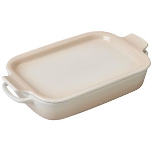 Le Creuset 2-Piece Rectangular Dish Set ,Meringue