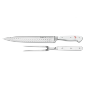 Wusthof Classic White 2-Piece Carving Set | Hollow Edge
