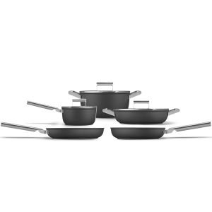SMEG 8-Piece Cookware Set | Black
