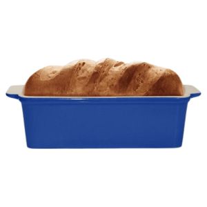 Sassafras Superstone Loaf Pan | Blue Glazed