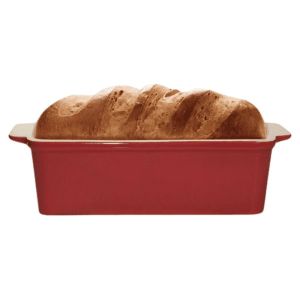 Sassafras Superstone Loaf Pan | Red Glazed