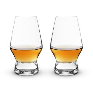 Viski® Footed Crystal Scotch Glasses
