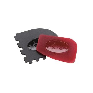 image shows Lodge Cast Iron 2-Piece Scraper Combo Set  against a blank, white background