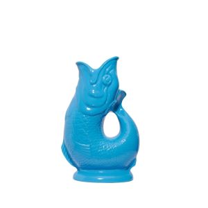 image shows Wade Ceramics Mini Gluggle Jug | Turquoise  against a blank, white background