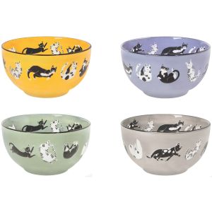 image shows Danica Jubilee Everyday Bowls (Set of 4) | Meow & Furever against a blank, white background