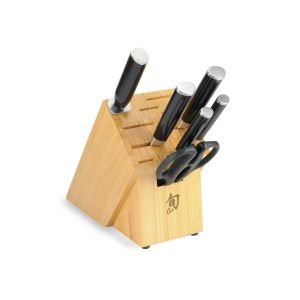 Shun Classic Series Seven-Piece Knife Block Set with Bamboo Block