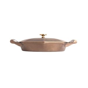 image shows FINEX 14" Cast Iron Skillet with Lid against a blank, white background