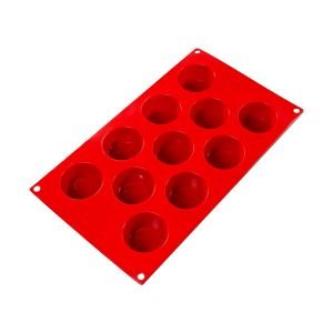 Fat Daddio's Muffin Pan / Silicone Mold for Baking & Soap Making 2.01" x 1.1" High, 11 Cavities
