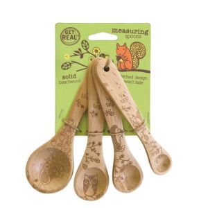 Decorative Measuring Spoons Etched with 4 Designs