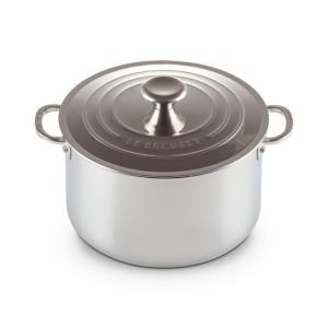 Le Creuset Signature Stainless Steel Stock Pot with Lid