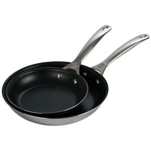 Le Creuset 2-Piece Nonstick Stainless Steel Fry Pan Set (8" & 10")