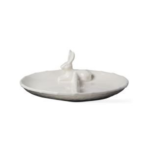 Tag Spring Meadow Bunny Basket Divided Dish - G11684