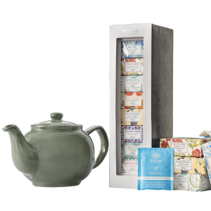Price & Kensington Teapot and Whittard Taste of Tea Gift Set | Sage Green