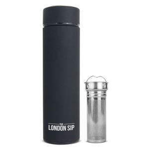 The London Sip 16oz Tea Infuser Bottle | Black