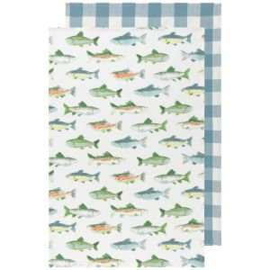 Now Designs Gone Fishin’ Dish Towel 2-Piece Set - 2232079